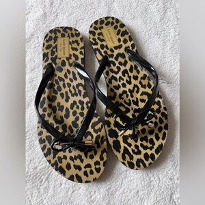 Kate Spade | Women’s Animal Print Flip Flops | Size 9-10